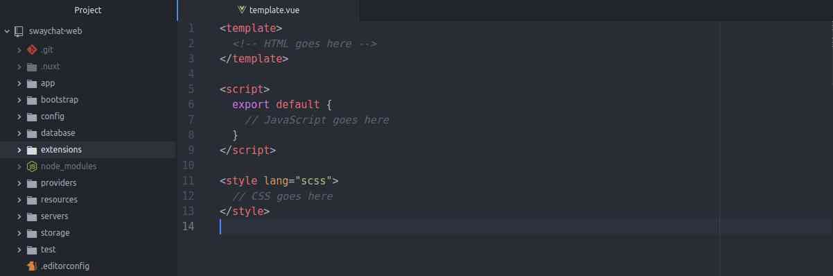 Sample Vue Template